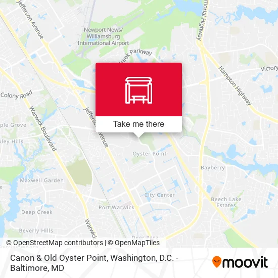 Canon & Old Oyster Point map