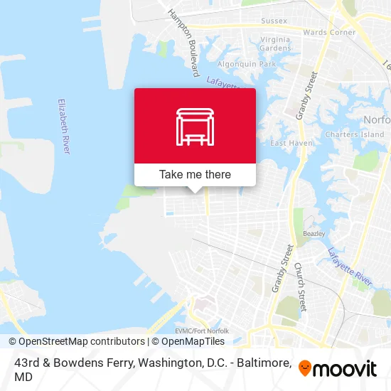 43rd & Bowdens Ferry map