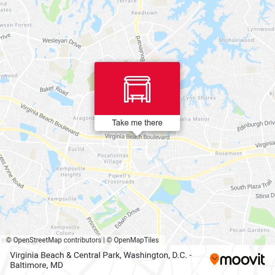 Virginia Beach & Central Park map