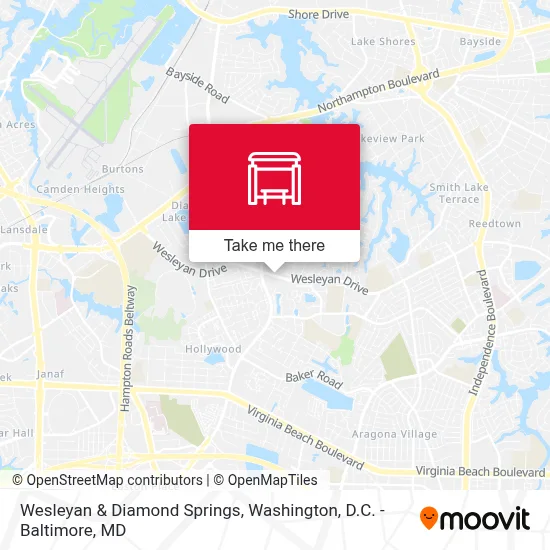 Wesleyan & Diamond Springs map