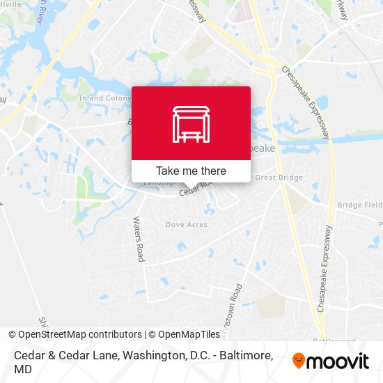 Cedar & Cedar Lane map