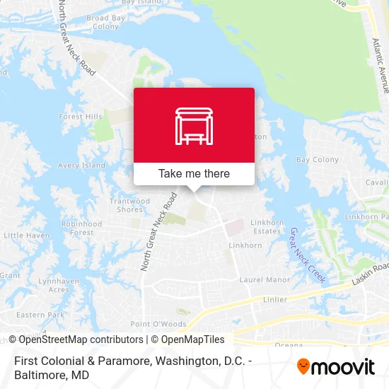 First Colonial & Paramore map