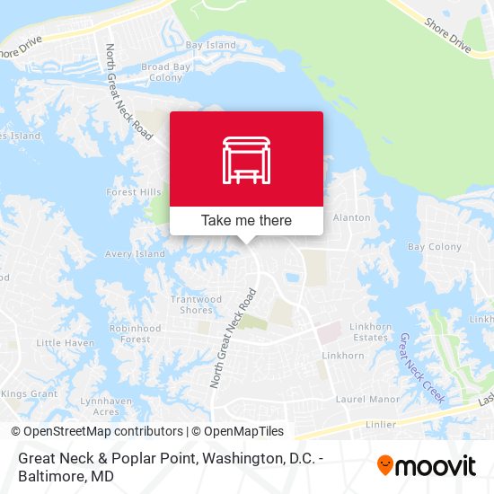 Mapa de Great Neck & Poplar Point