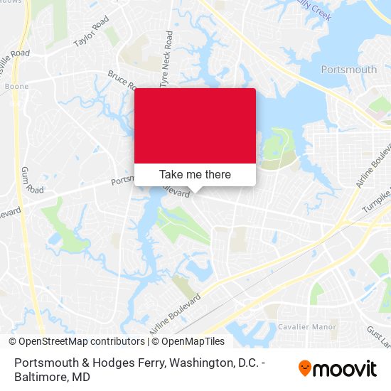 Portsmouth & Hodges Ferry map
