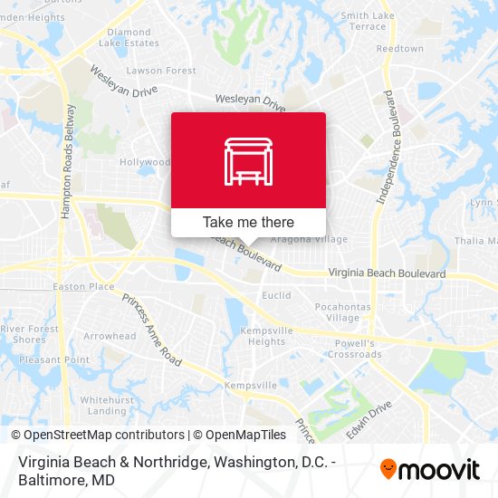Virginia Beach & Northridge map