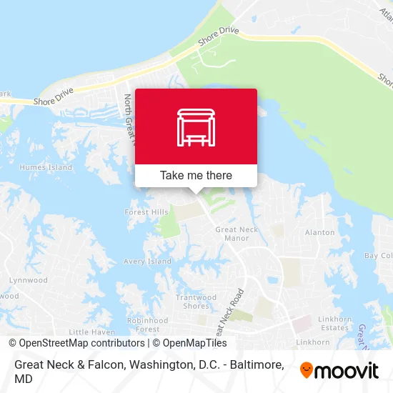 Great Neck & Falcon map