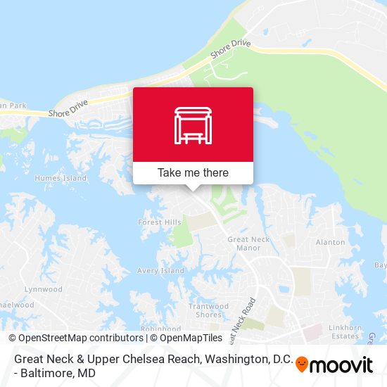 Mapa de Great Neck & Upper Chelsea Reach