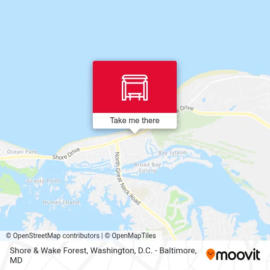 Shore & Wake Forest map