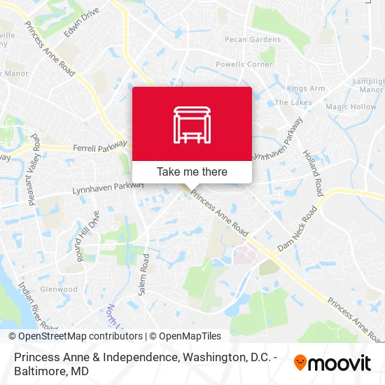 Princess Anne & Independence map