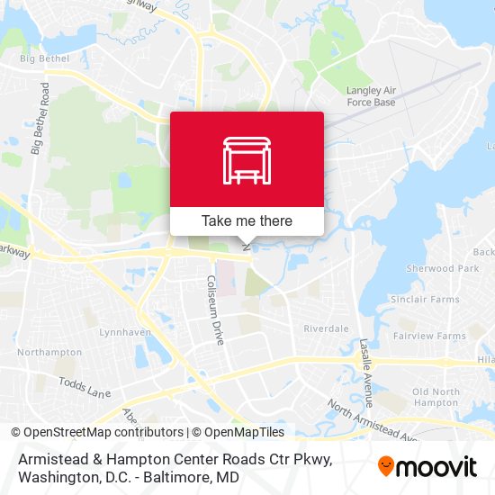 Armistead & Hampton Center Roads Ctr Pkwy map
