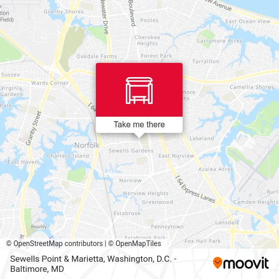 Sewells Point & Marietta map