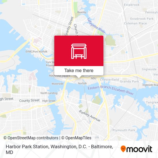 Harbor Park Station map