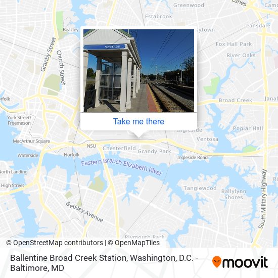 Ballentine Broad Creek Station map