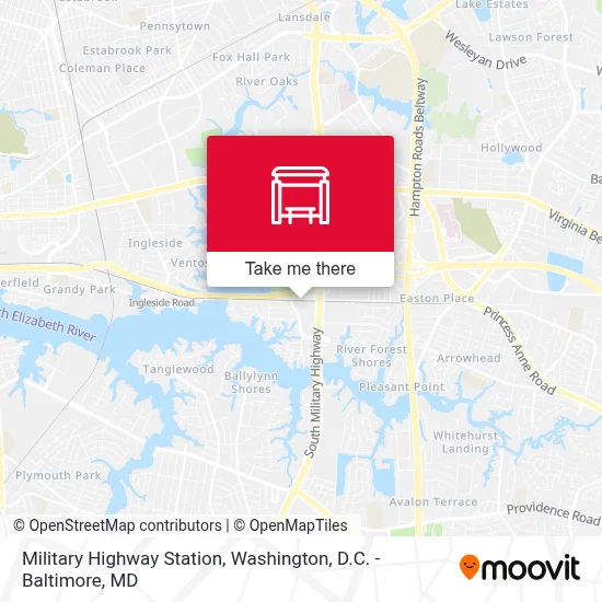 Military Highway Station map