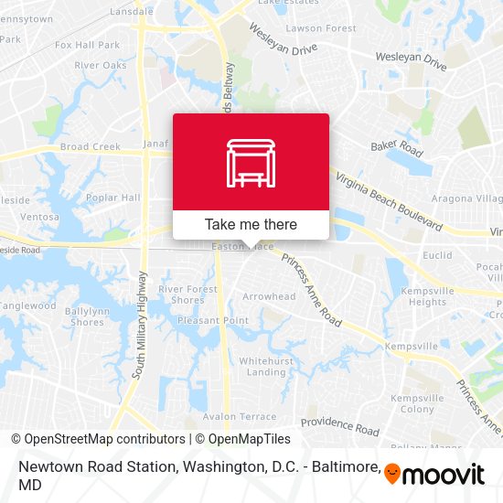 Mapa de Newtown Road Station