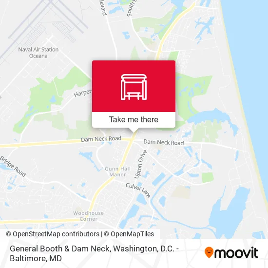 General Booth & Dam Neck map