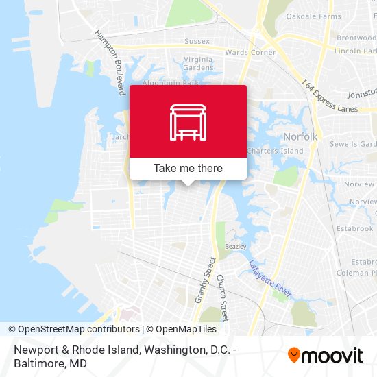 Mapa de Newport & Rhode Island