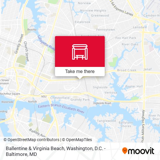 Mapa de Ballentine & Virginia Beach
