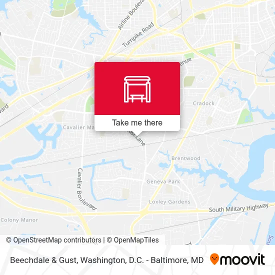 Beechdale & Gust map