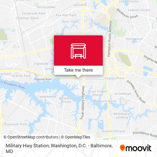 Military Hwy Station map