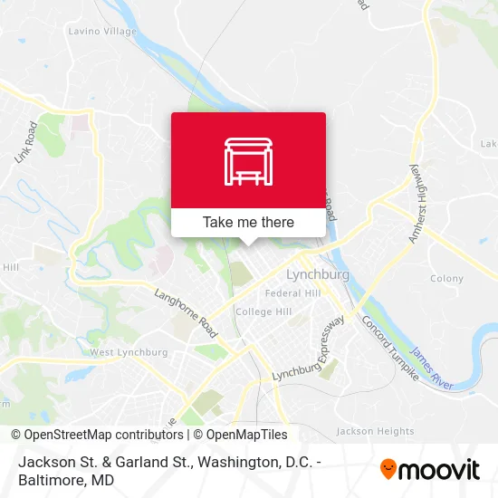 Jackson St. & Garland St. map