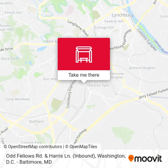 Odd Fellows Rd. & Harris Ln. (Inbound) map