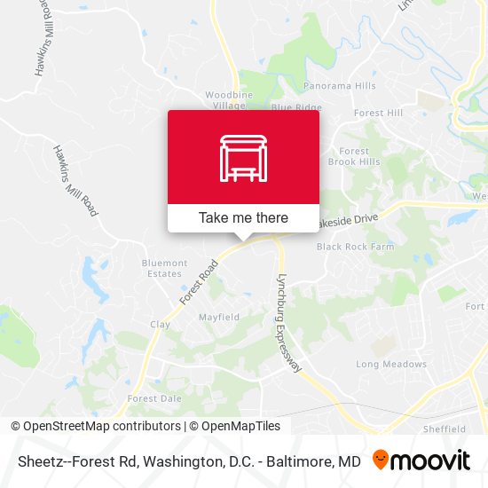 Sheetz--Forest Rd map