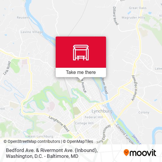 Bedford Ave. & Rivermont Ave. (Inbound) map