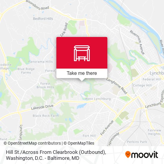 Mapa de Hill St. / Across From Clearbrook (Outbound)
