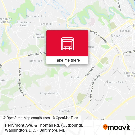 Perrymont Ave. & Thomas Rd. (Outbound) map