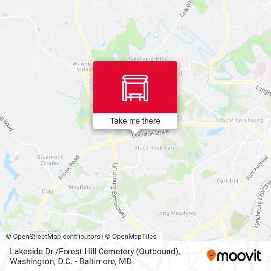 Lakeside Dr. / Forest Hill Cemetery (Outbound) map