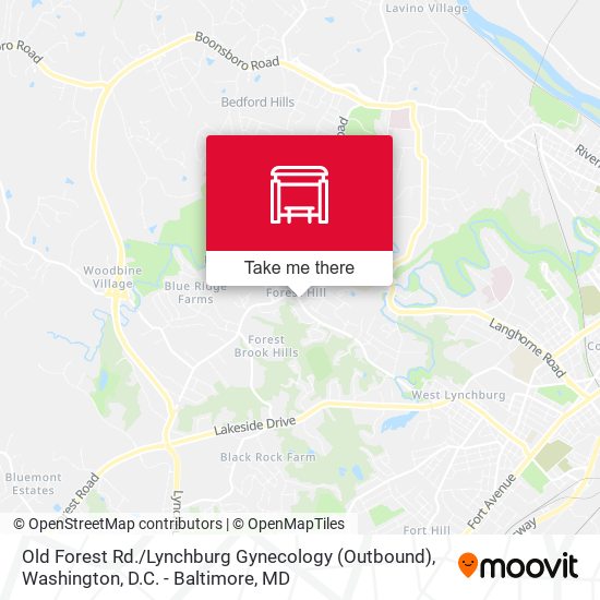Old Forest Rd. / Lynchburg Gynecology (Outbound) map