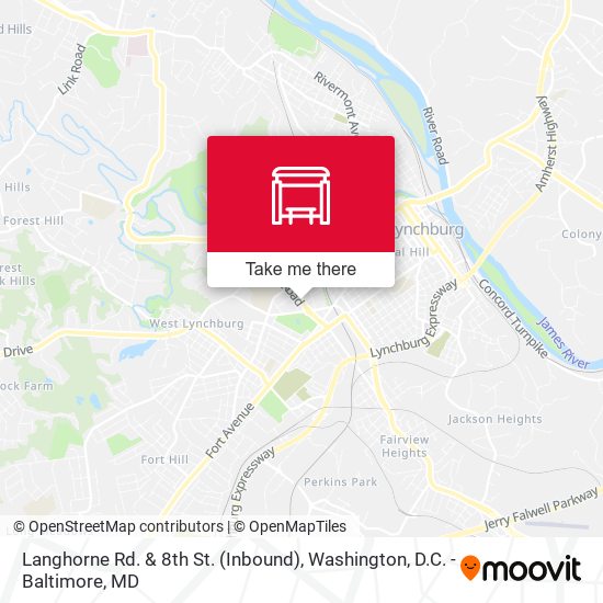Mapa de Langhorne Rd. & 8th St. (Inbound)
