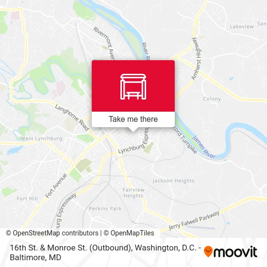 16th St. & Monroe St. (Outbound) map