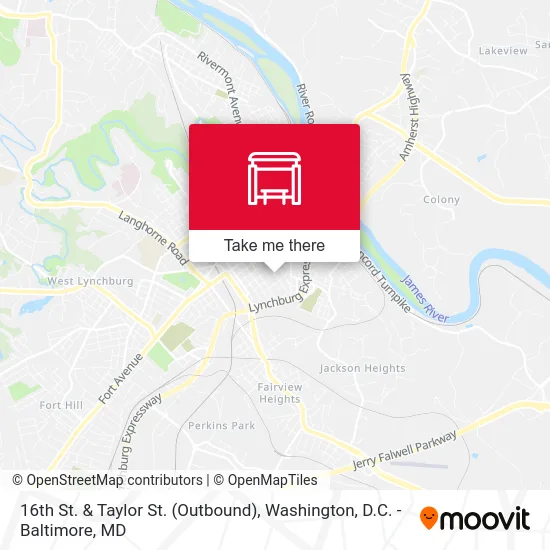 16th St. & Taylor St. (Outbound) map