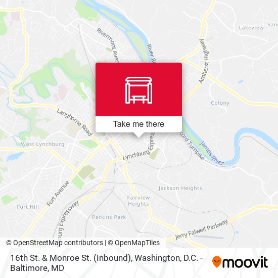 16th St. & Monroe St. (Inbound) map