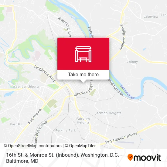 16th St. & Monroe St. (Inbound) map