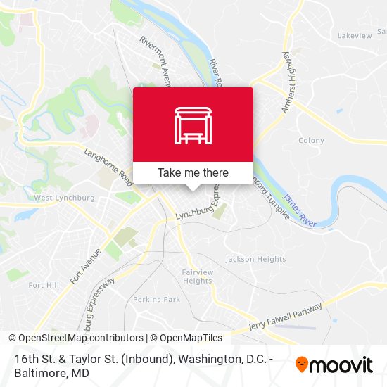 16th St. & Taylor St. (Inbound) map
