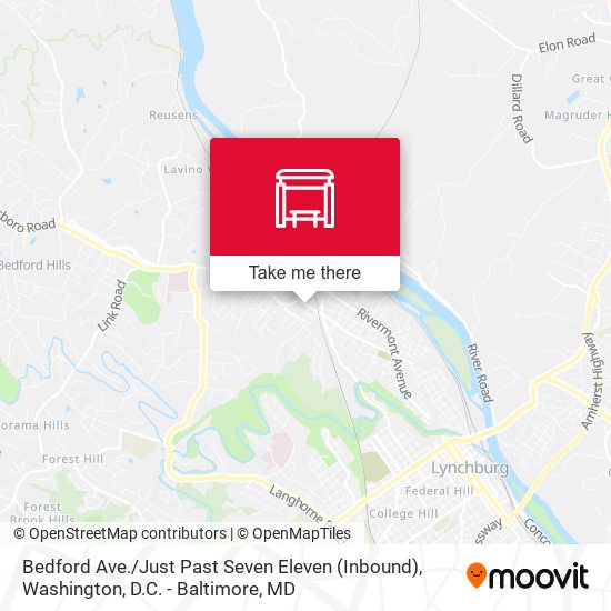 Bedford Ave. / Just Past Seven Eleven (Inbound) map
