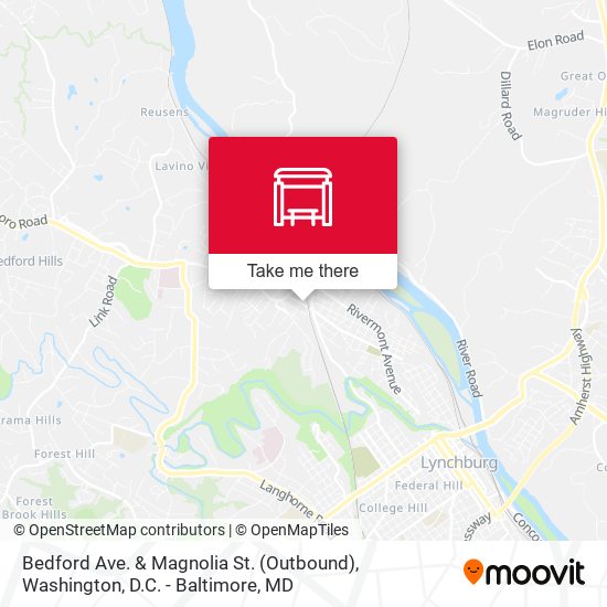 Mapa de Bedford Ave. & Magnolia St. (Outbound)