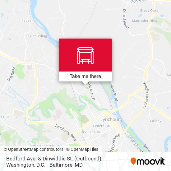 Bedford Ave. & Dinwiddie St. (Outbound) map