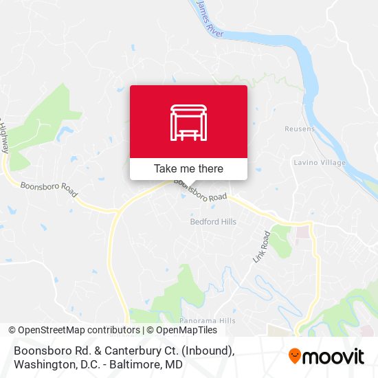 Mapa de Boonsboro Rd. & Canterbury Ct. (Inbound)