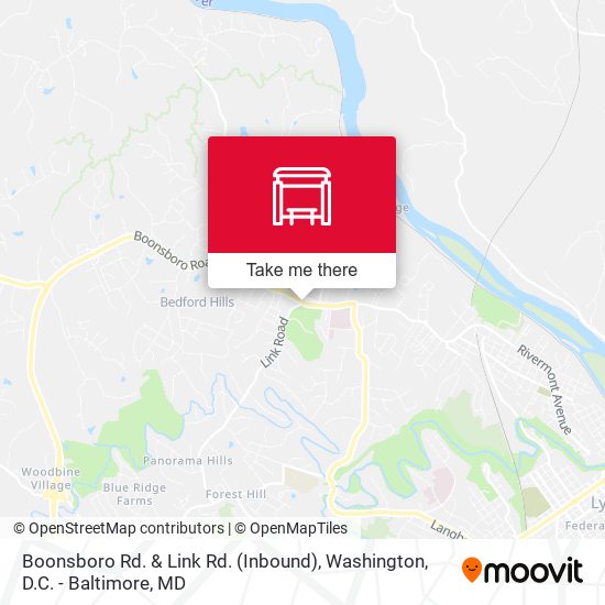 Mapa de Boonsboro Rd. & Link Rd. (Inbound)