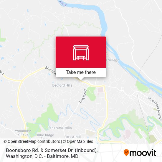 Mapa de Boonsboro Rd. & Somerset Dr. (Inbound)