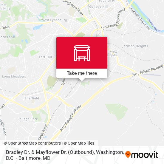 Bradley Dr. & Mayflower Dr. (Outbound) map