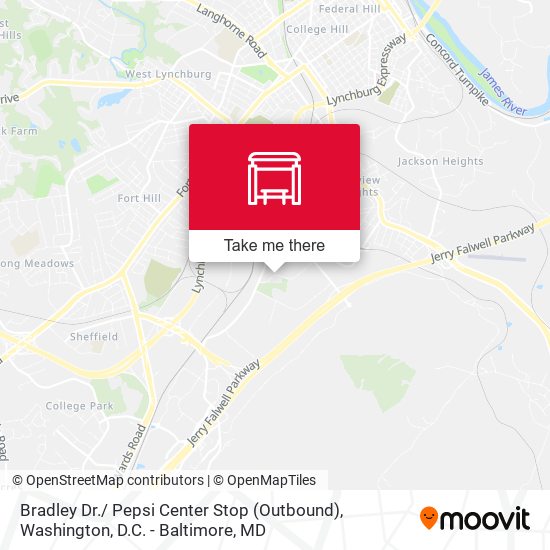 Bradley Dr./ Pepsi Center Stop (Outbound) map