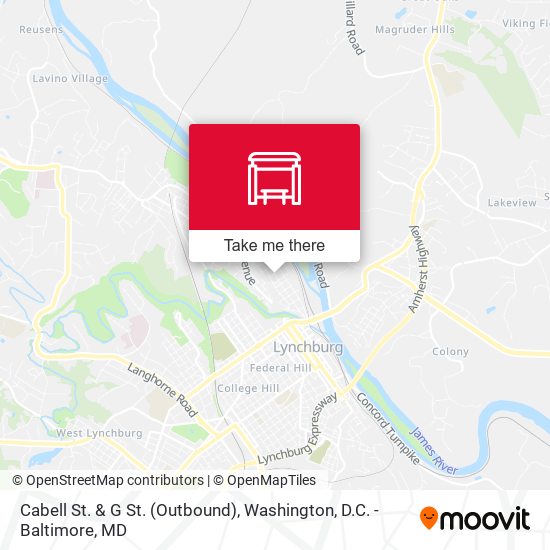 Mapa de Cabell St. & G St. (Outbound)