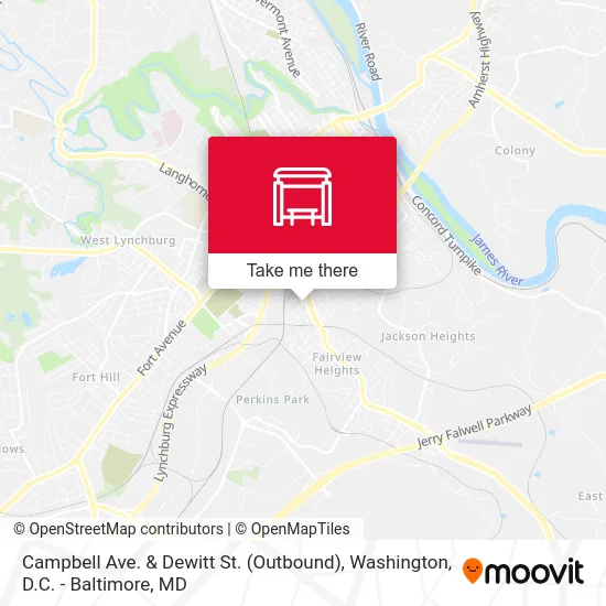Campbell Ave. & Dewitt St. (Outbound) map