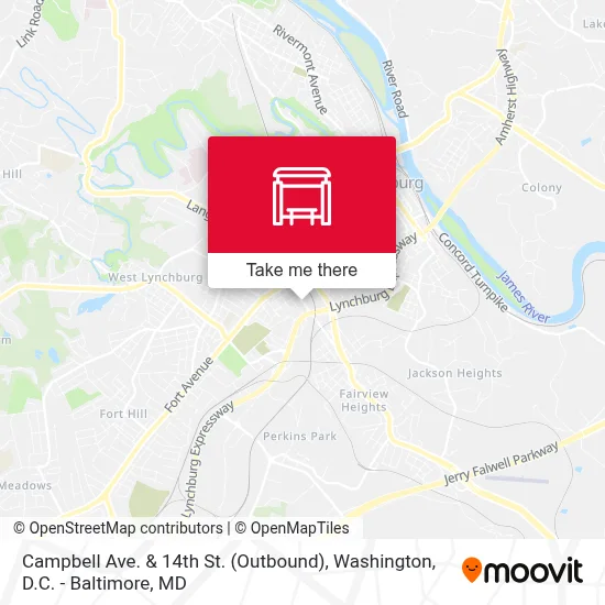 Campbell Ave. & 14th St. (Outbound) map