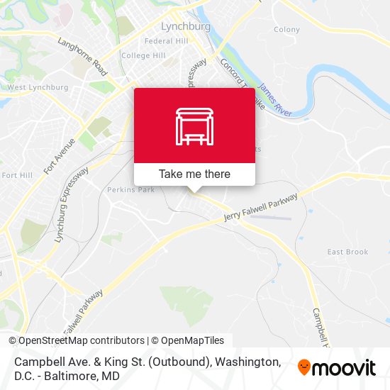 Mapa de Campbell Ave. & King St. (Outbound)
